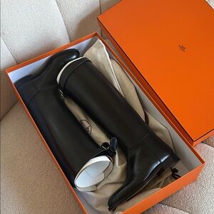 Hermes Black Combat & Moto Boots